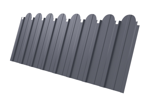 Профнастил С10A фигурный 0,45 PE RAL 7004 сигнальный серый