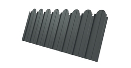 Профнастил С10A фигурный 0,45 PE RAL 7005 мышино-серый