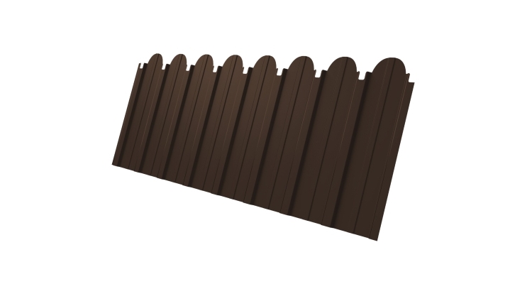 Профнастил С10A фигурный 0,5 Satin RAL 8017 шоколад