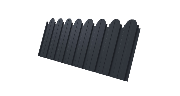 Профнастил С10B фигурный 0.45 Drap RAL 7024 мокрый асфальт